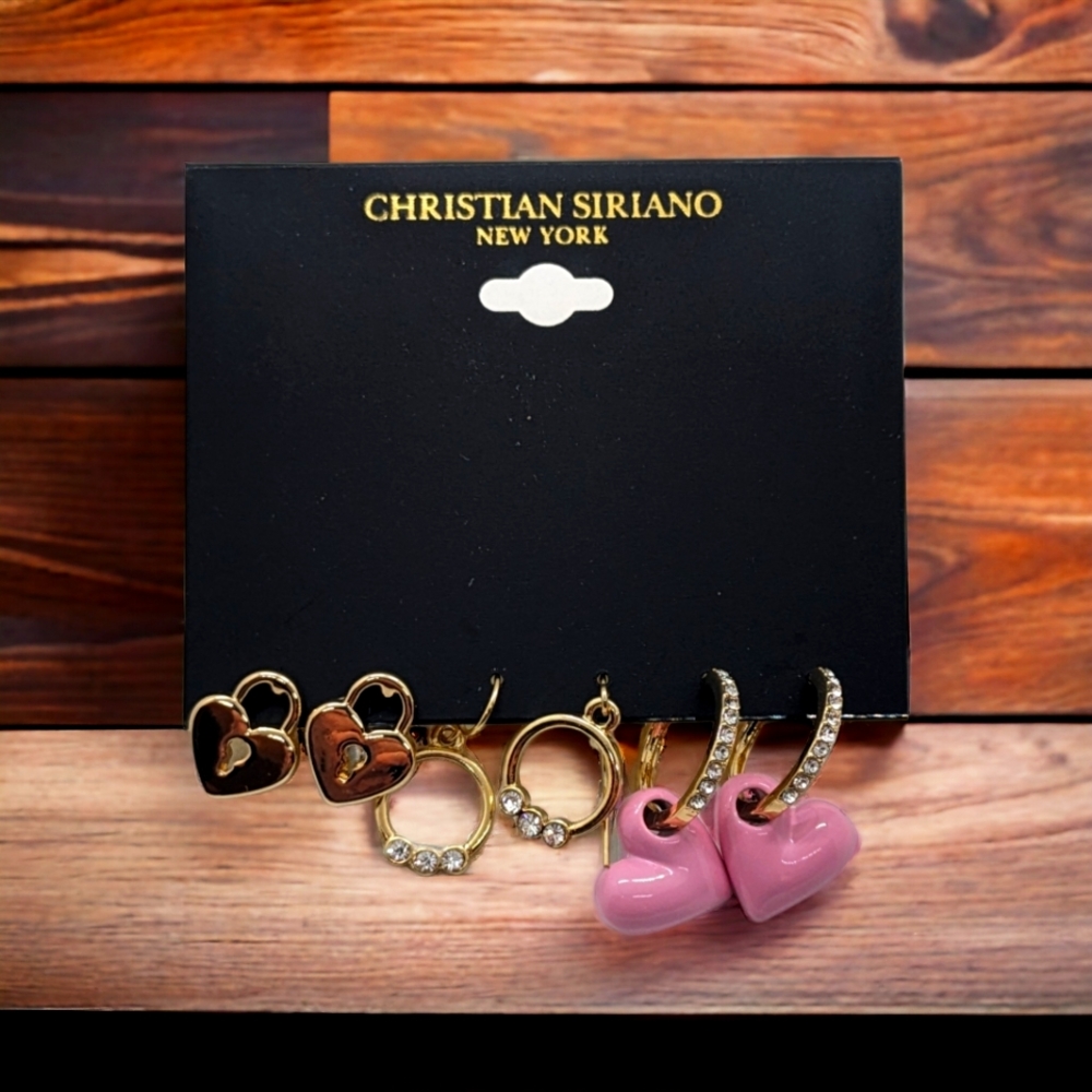 Christian Seriano Set of 3 earrings